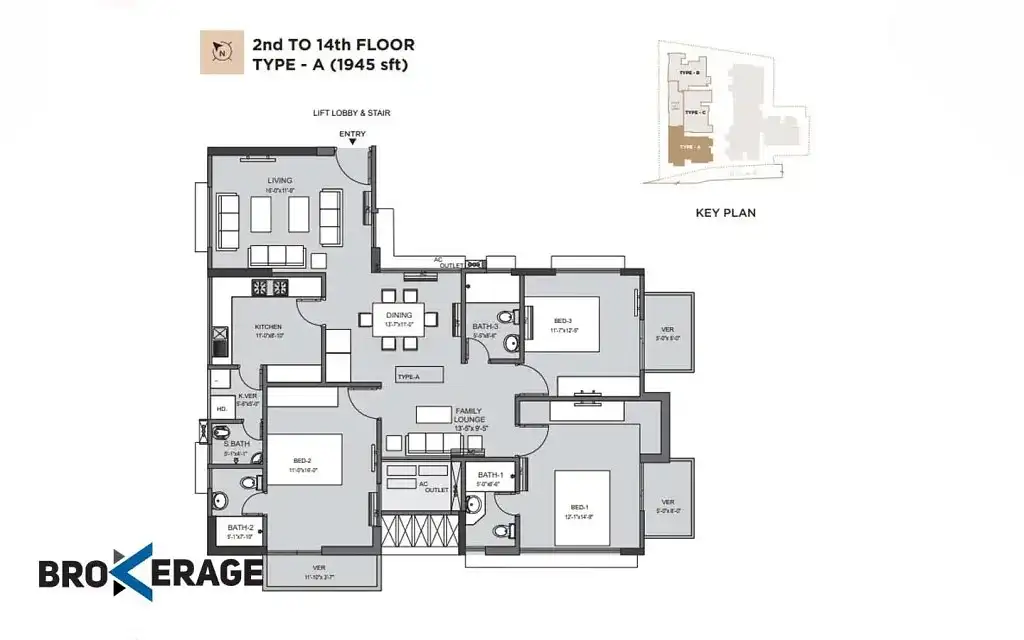 1945 SFT 3-Bedroom Apartment Sale in Dhaka in Mirpur   Image 1