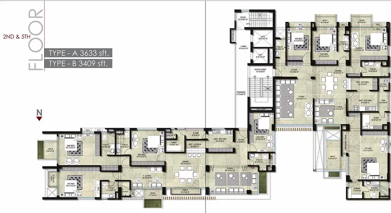 4-Bedroom 3633 SFT Luxury Apartment Sale in Dhaka, Gulshan 1  Image 10