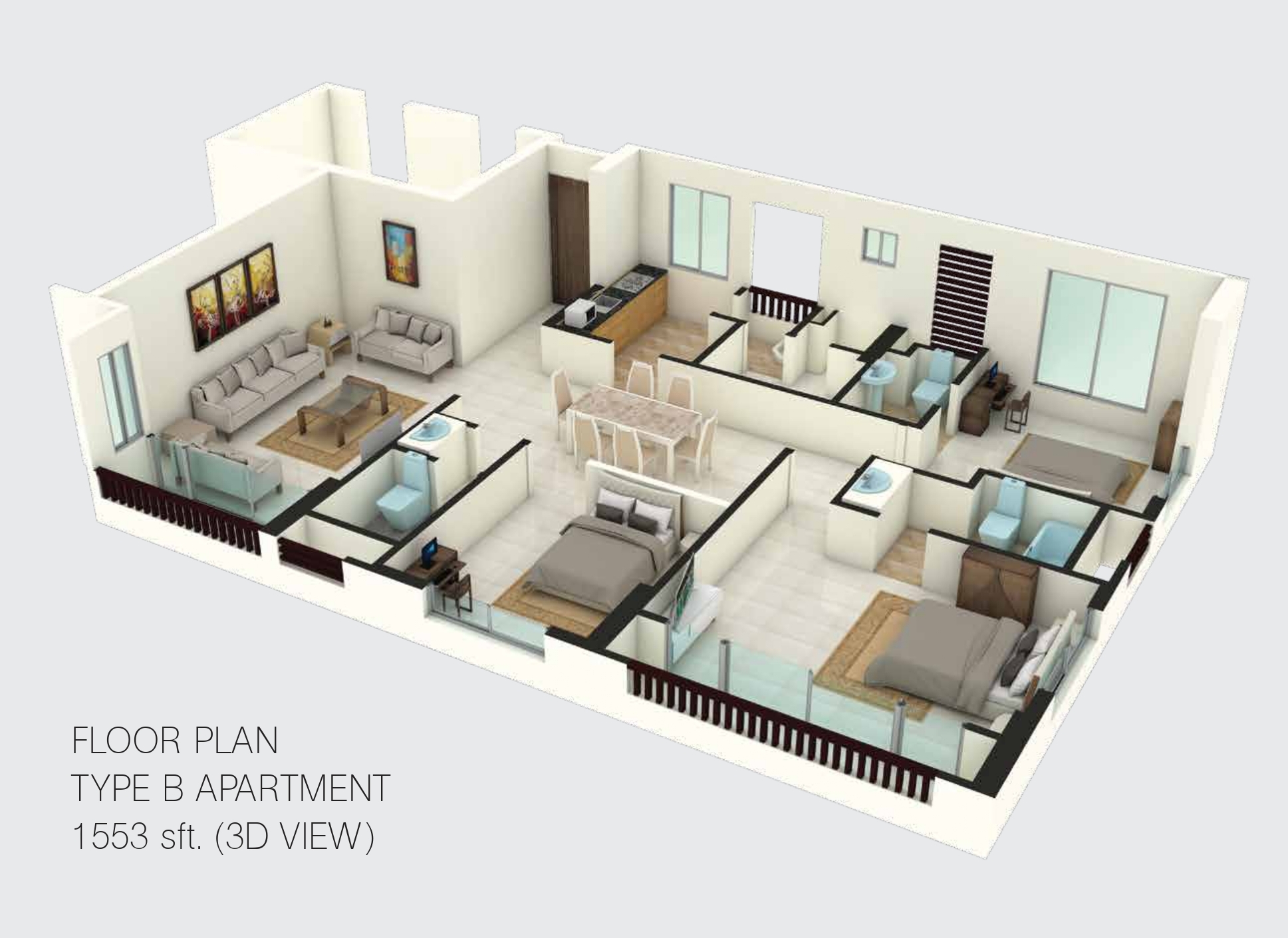 1553 sqft Condominum Apartment for sale in Mirpur Dhaka (By owner) Image 7